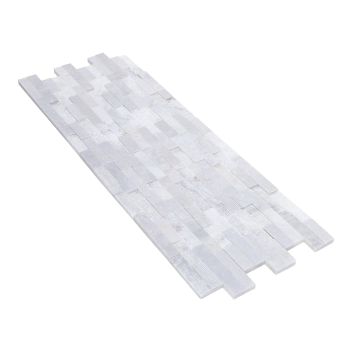 Carrara White Ledger Multi-surface 3D Panel 6"x24" Marble Wall Tile - Full Truckload