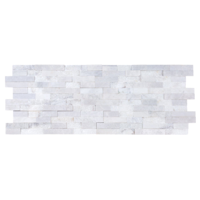 Carrara White Ledger Multi-surface 3D Panel 6"x24" Marble Wall Tile - Full Truckload