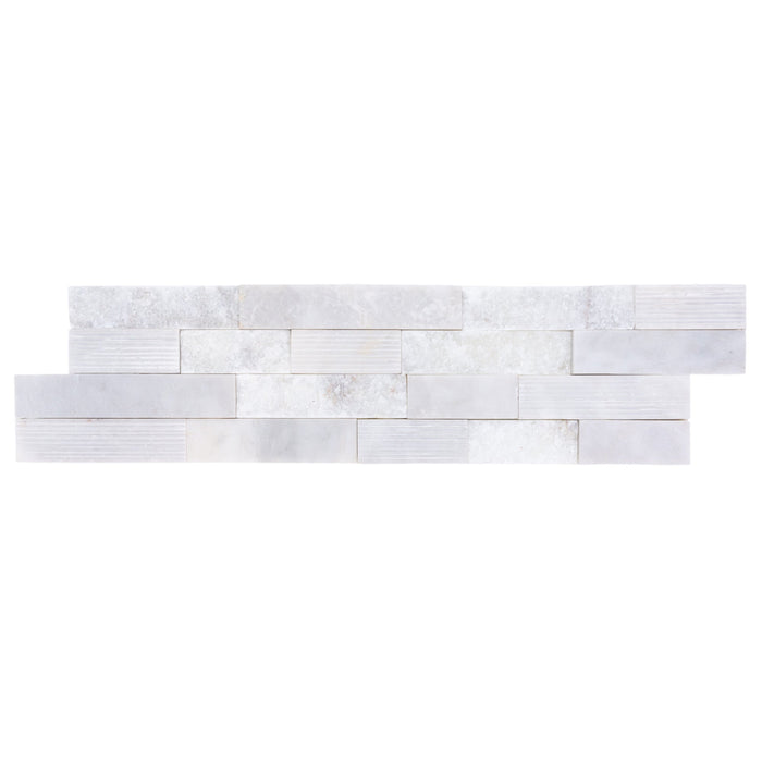Carrara White Ledger Multi-surface 3D Panel 6"x24" Marble Wall Tile - Full Truckload