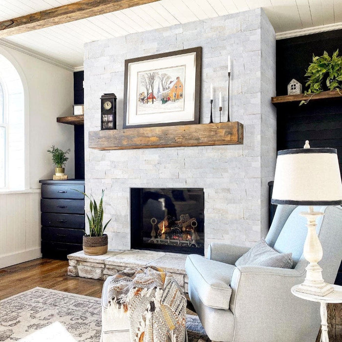 Carrara White Ledger 3D Panel 6"x24" Natural Marble Wall Tile - Full Truckload