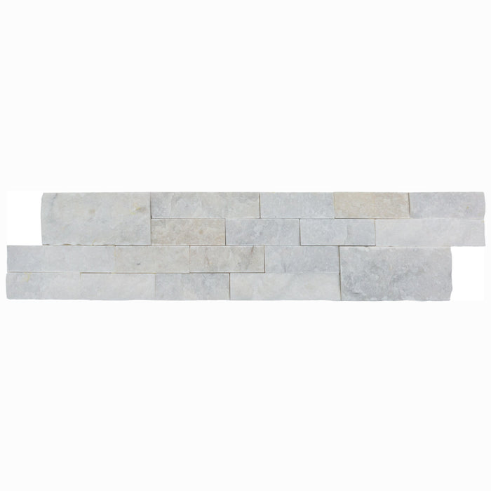 Carrara White Ledger 3D Panel 6"x24" Natural Marble Wall Tile - Full Truckload