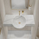 Carrara White Marble Above Vanity Floating Wall Mount Sink 36x16