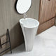 Carrara White Marble Designer Pedestal Bathroom Sink 16.5x36 In