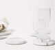 Marble 4" Round Coasters Semi-polished set of 4