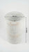 Carrara White Marble Designer Pedestal Stand-Alone Fluted Sink (W)18" (L)18" (H)33"
