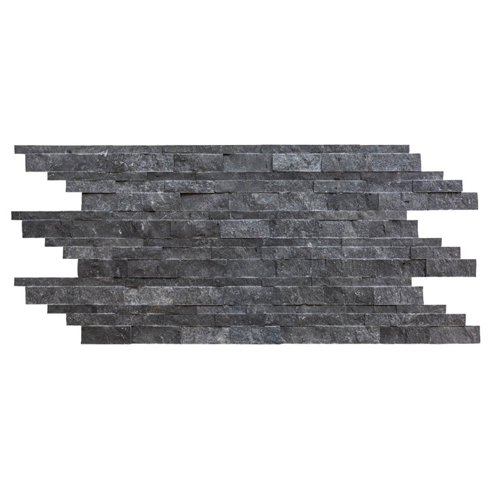 Charcoal Cambria Ledger 3D Panel 6.8"x20.8" Split-face Marble Wall Tile - Full Truckload