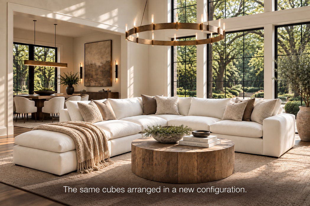 6-Cube Sectional or Iconic Movie Pit
