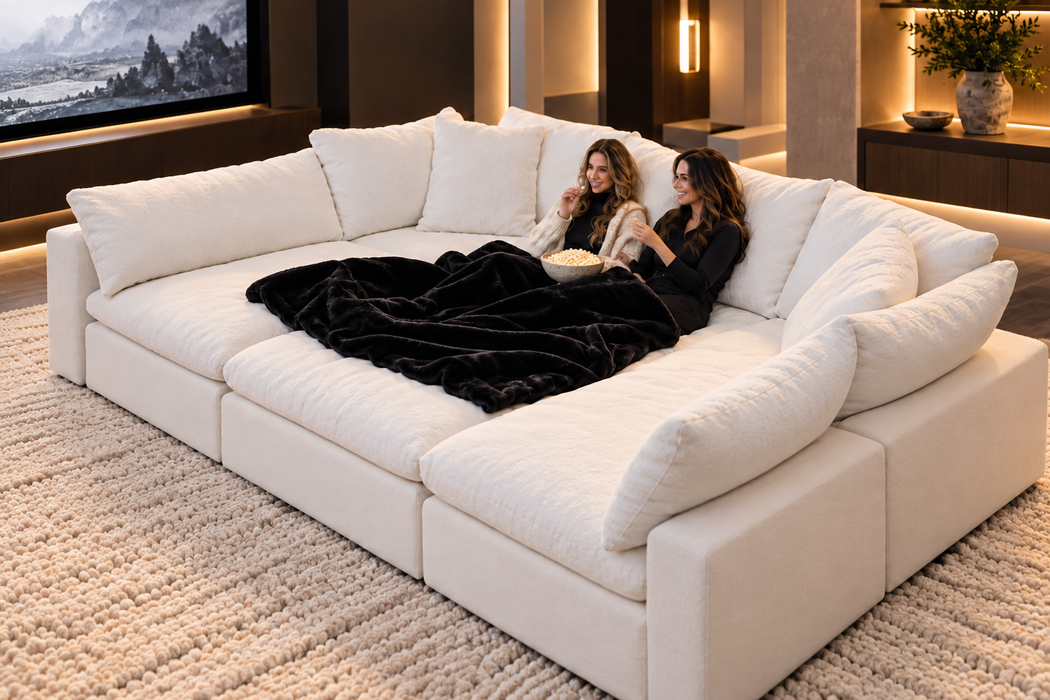 6-Cube Sectional or Iconic Movie Pit