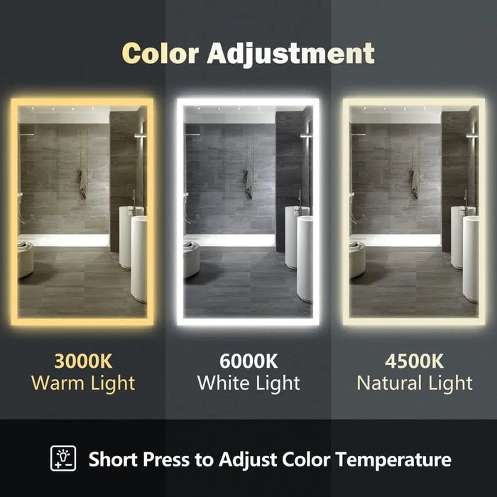 Compact Edge Glow LED Bathroom Mirror