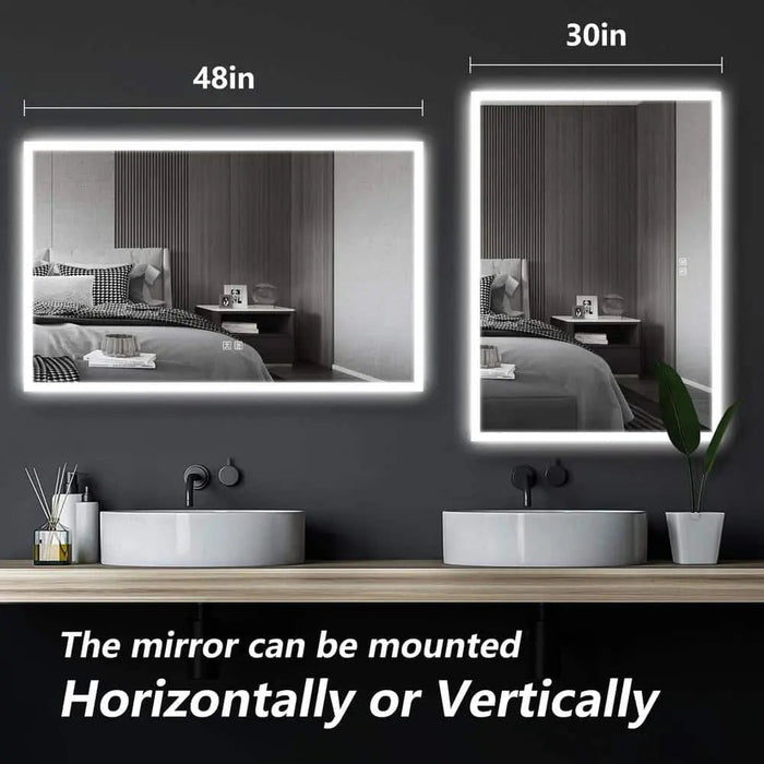 Compact Edge Glow LED Bathroom Mirror