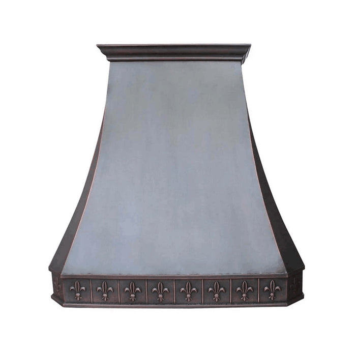 Custom Concise Antique Copper Kitchen Hood