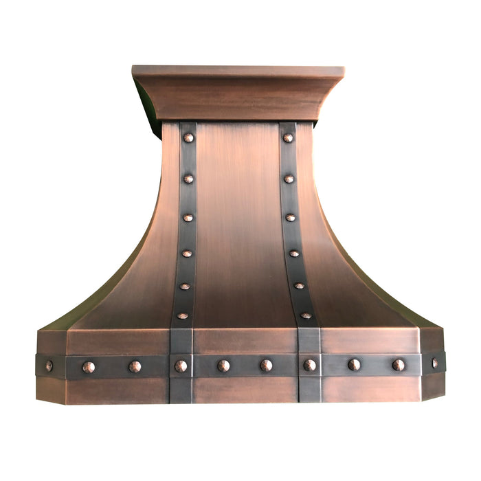 Traditional Curved Copper Oven Hood