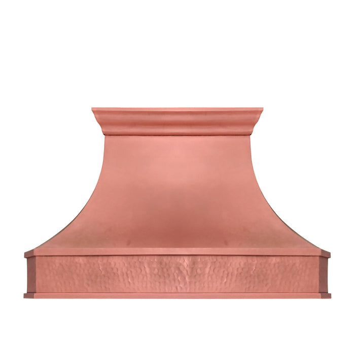 Solid Custom Natural Copper Kitchen Hood