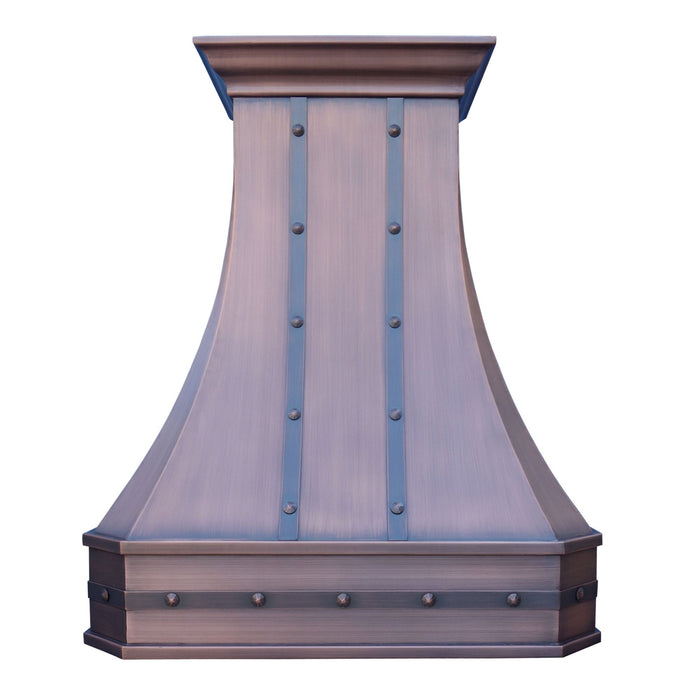 Copper Wall Mount Range Hood 30" W x 36" H