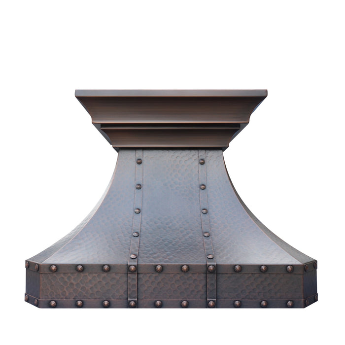Copper Wall Mount Range Hood 36" W x 27" H