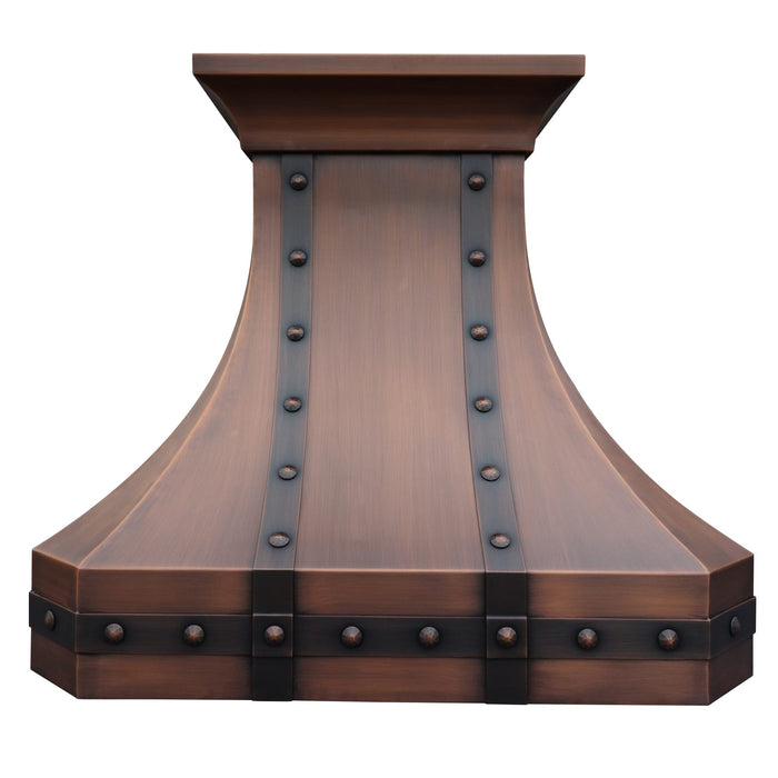 Copper Wall Mount Range Hood 30" W x 30" H