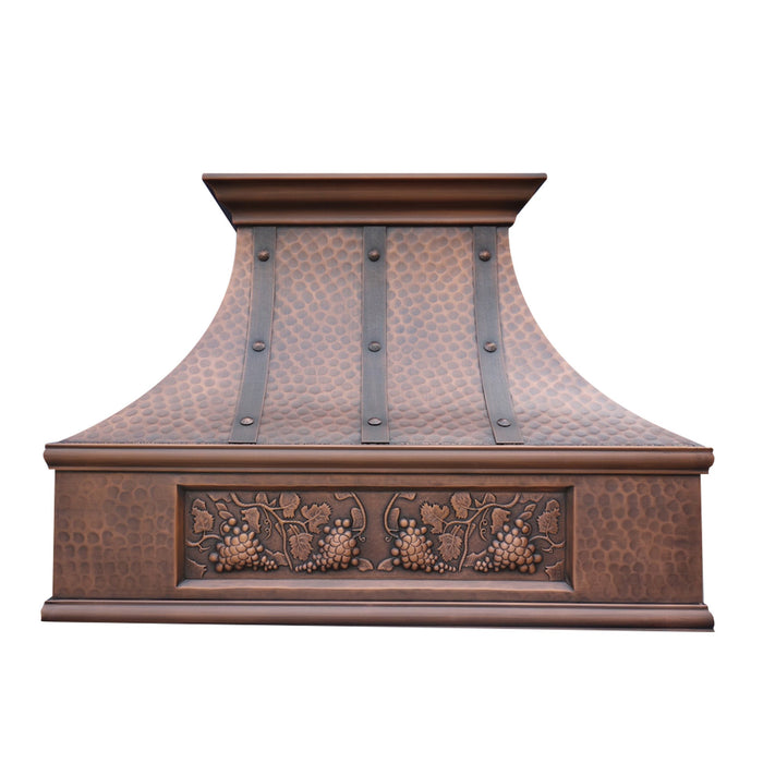 Copper Wall Mount Stove Hood 36" W x 27" H