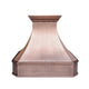 Curved Custom Natural Copper Kitchen Hood