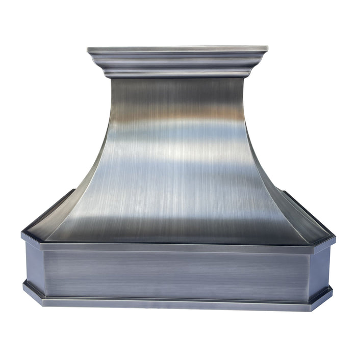 Curved Custom Stainless Steel Range Hood with Clipped Corners