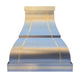 Stainless Steel Range Hood with Brushed Brass Straps 54W x 24D x 54H