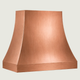 Custom Smooth Curved Copper Range Hood - CHCR01