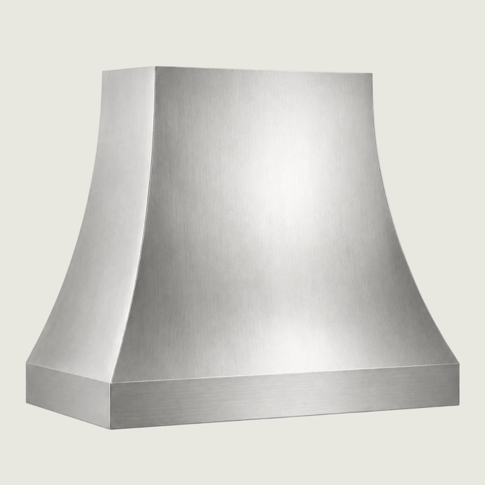 Custom Smooth Curved Stainless Steel Range Hood - SHCR01