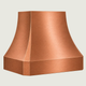 Custom Faceted Curved Copper Range Hood- CHCR02