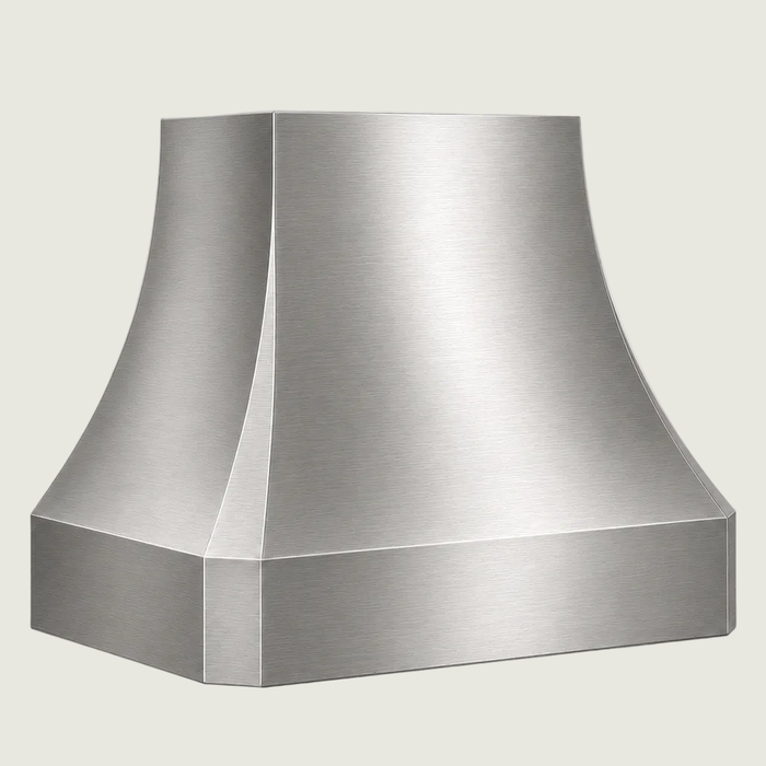Custom Faceted Curved  Stainless Steel Range Hood - SHCR02