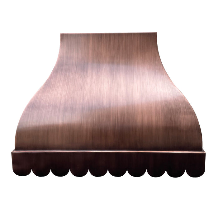 Custom Scalloped Copper Range Hood