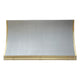 Custom Stainless Steel Slope Range Hoods with Brass Edge