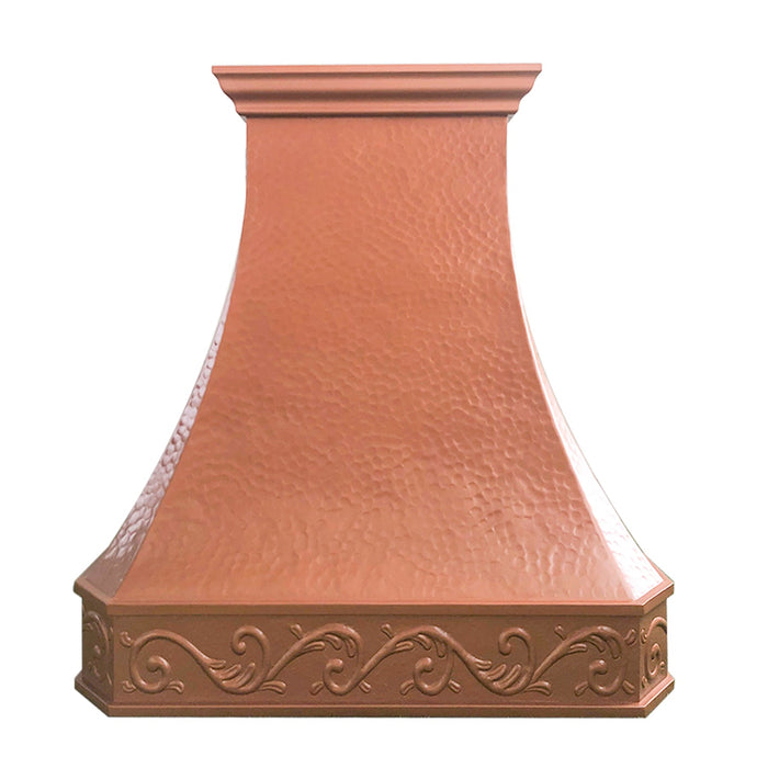 Custom Tuscan Copper Range Hood with Penny Patina