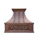 Copper Range Hood Wall Mount Vintage Pattern