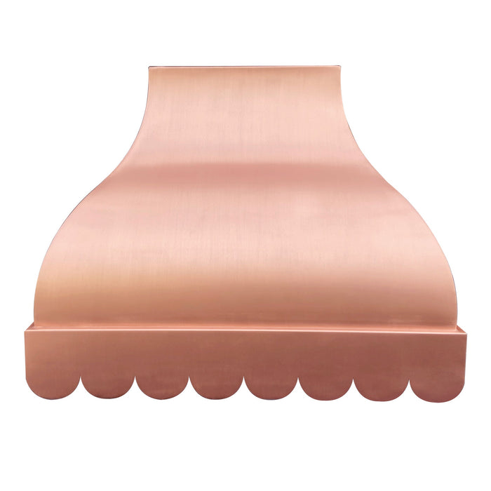Custom Scalloped Copper Range Hood