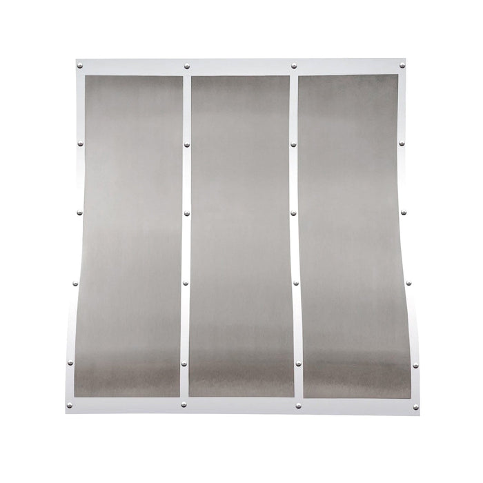 Ogee Custom Metal Kitchen Hoods with Mirror Accents
