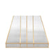 Tapered Stainless Steel Custom Kitchen Hoods with Brass Straps
