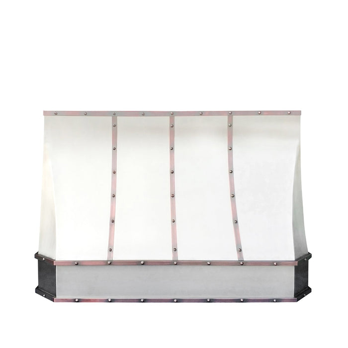 Slope Stainless Steel Custom Kitchen Hoods with Copper Straps