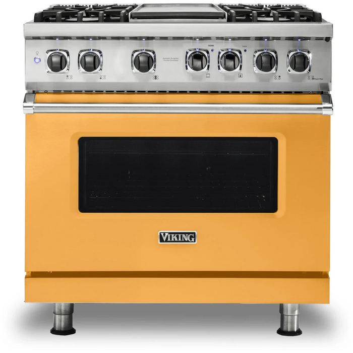 Viking® Professional 5 Series 36" Pro Style Dual Fuel  Range VDR5364GSSLP