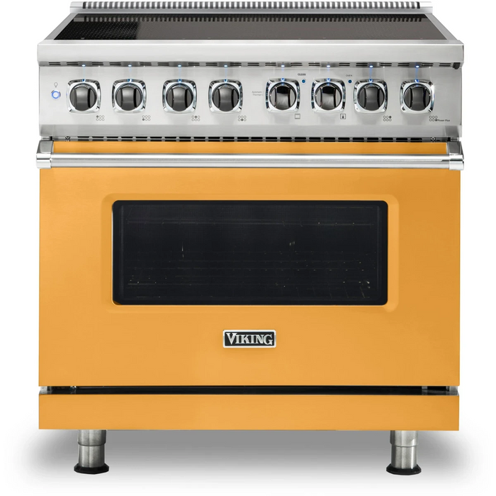 Viking® 5 Series 36" Stainless Steel Pro Style Induction Range VIR53626BSS