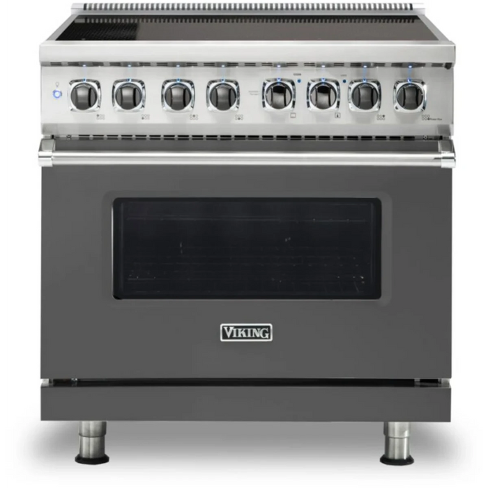 Viking® 5 Series 36" Stainless Steel Pro Style Induction Range VIR53626BSS