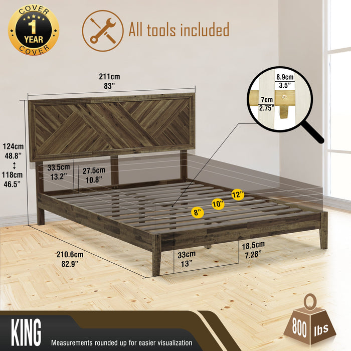 Sierra Solid Wood Bed Frame