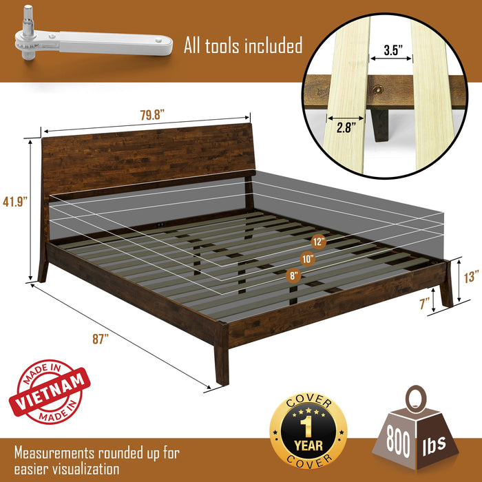 Serenity Solid Wood Bed Frame