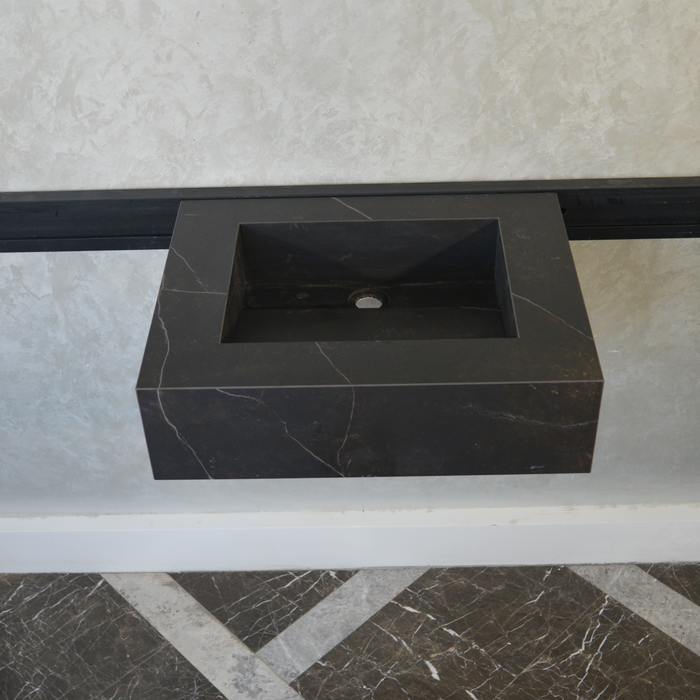 Handcrafted Dekton Kelya Engineered Porcelain Wall Mount Sink
