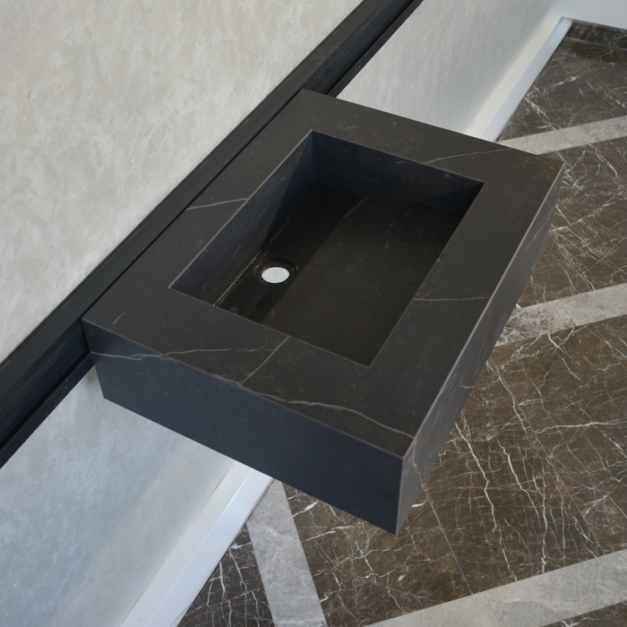 Handcrafted Dekton Kelya Engineered Porcelain Wall Mount Sink