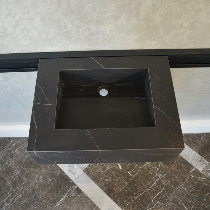 Handcrafted Dekton Kelya Engineered Porcelain Wall Mount Sink