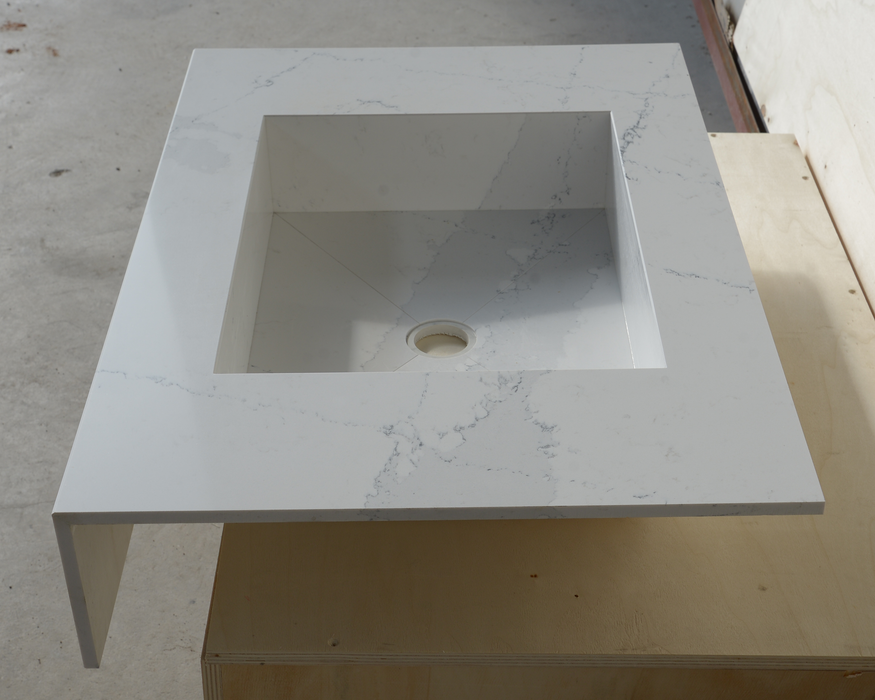 Silestone Ethereal Dusk Wall Mounted Engineered Quartz Vessel Sink
