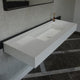 Engineered Quartz Bathroom Vanity - White Polished Single Sink