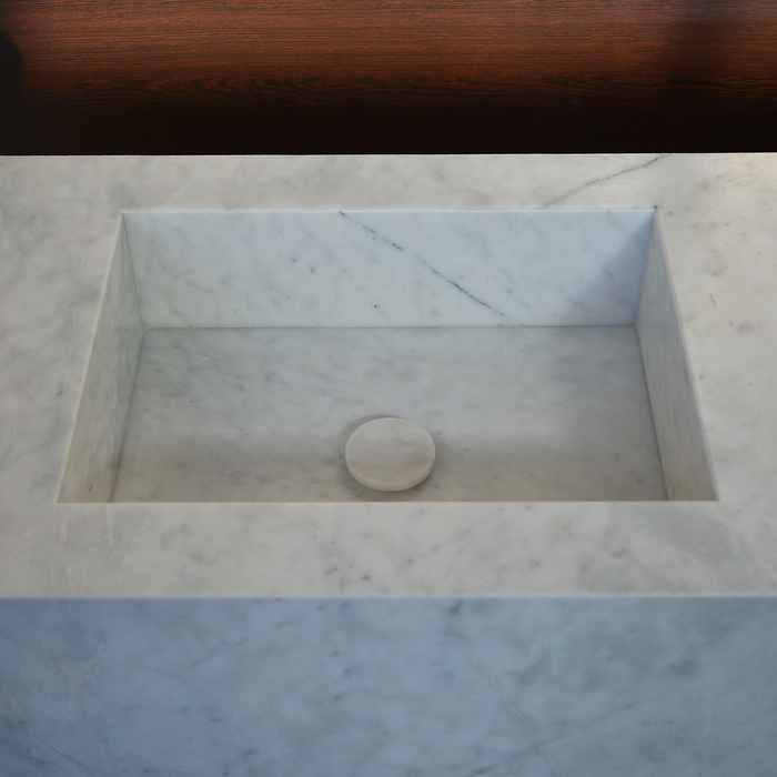 Lilac Marble Handcrafted Sink - Custom Sculptural Statement Bathroom Vanity Piece
