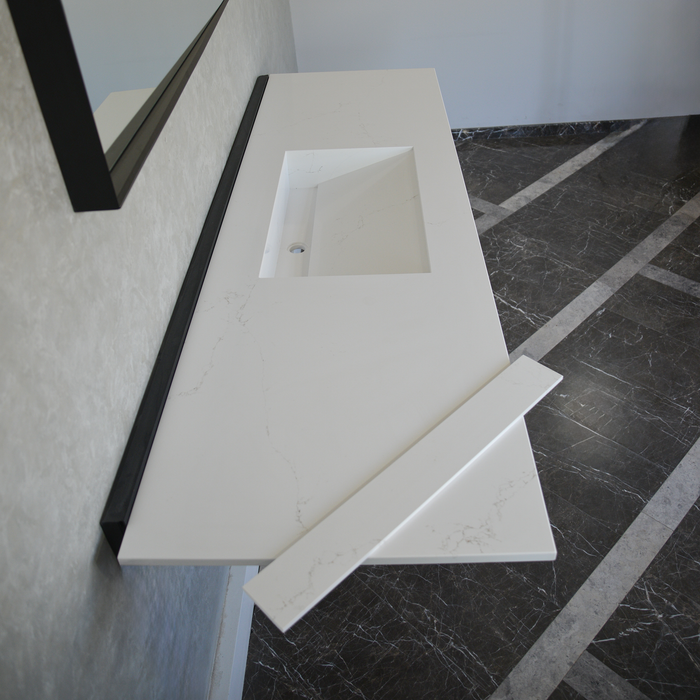 Engineered Quartz Bathroom Vanity Sink - Wall Mounted Hiedra