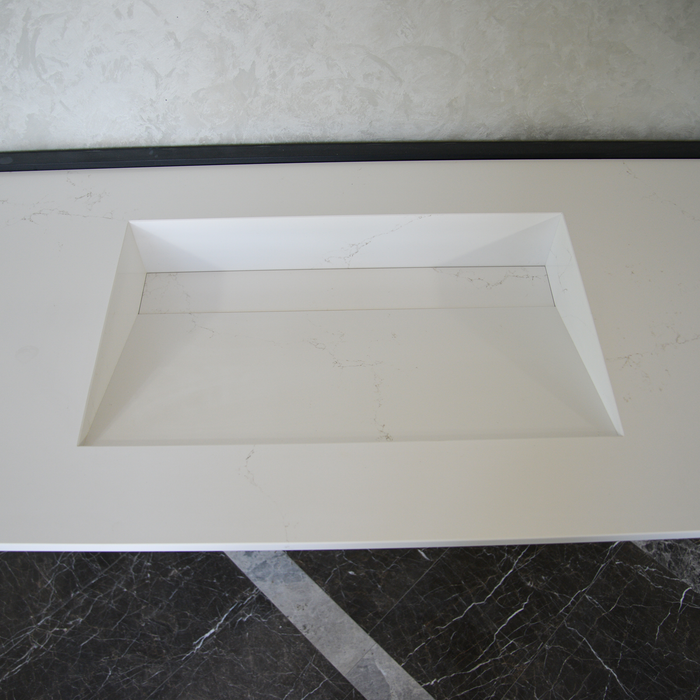 Engineered Quartz Bathroom Vanity Sink - Wall Mounted Hiedra