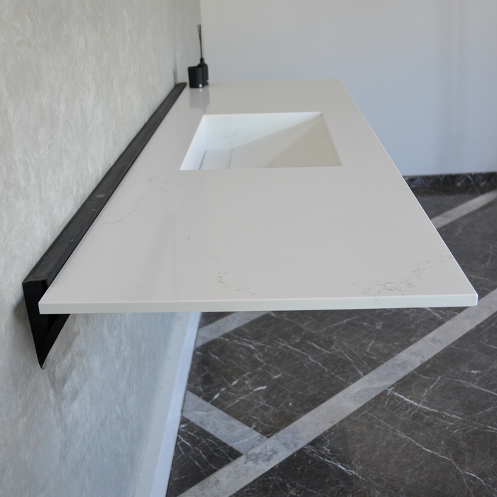 Engineered Quartz Bathroom Vanity Sink - Wall Mounted Hiedra